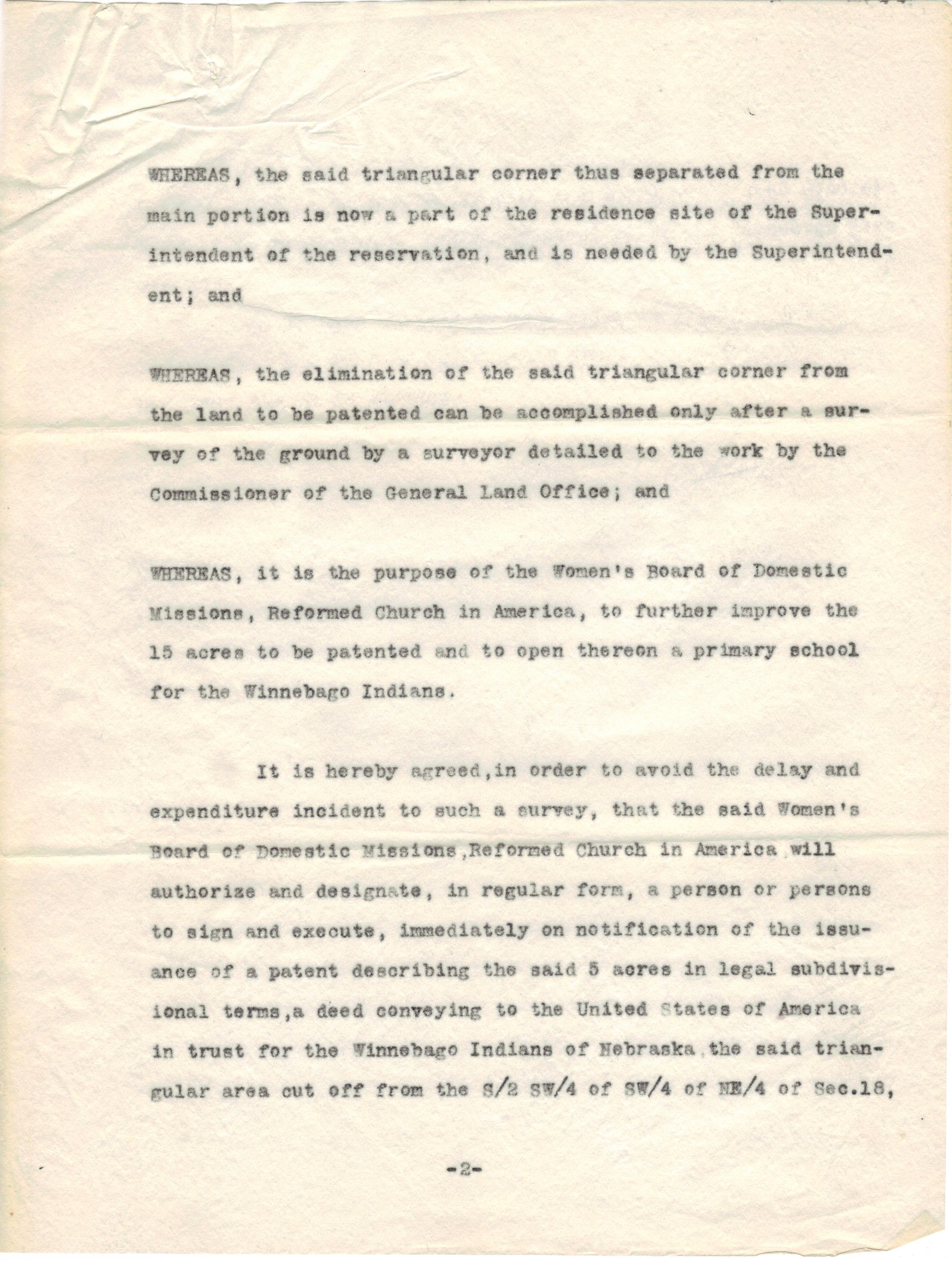 1916: Draft of cemetary land transfer agreement (2)